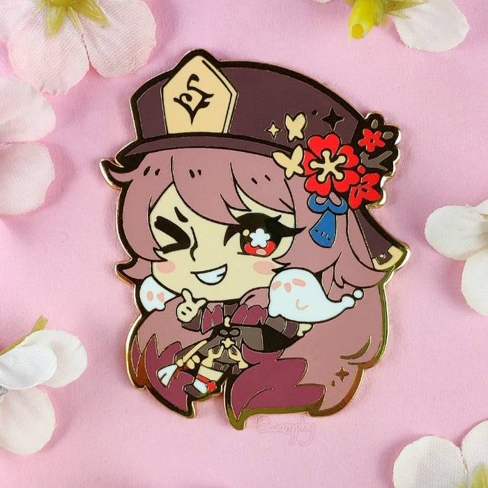 Genshin Impact & Mihoyo's Hu Tao hard enamel pin