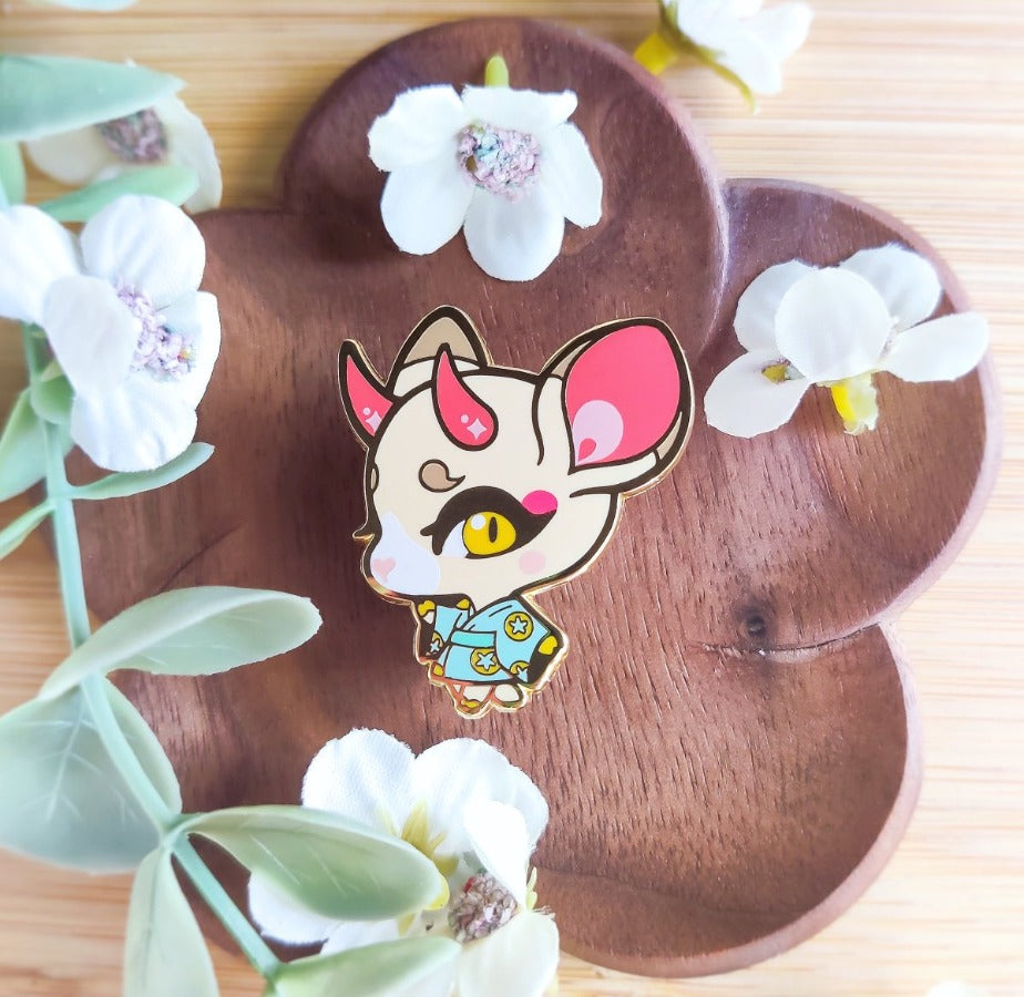 Product photo of the Demon Deer enamel pin