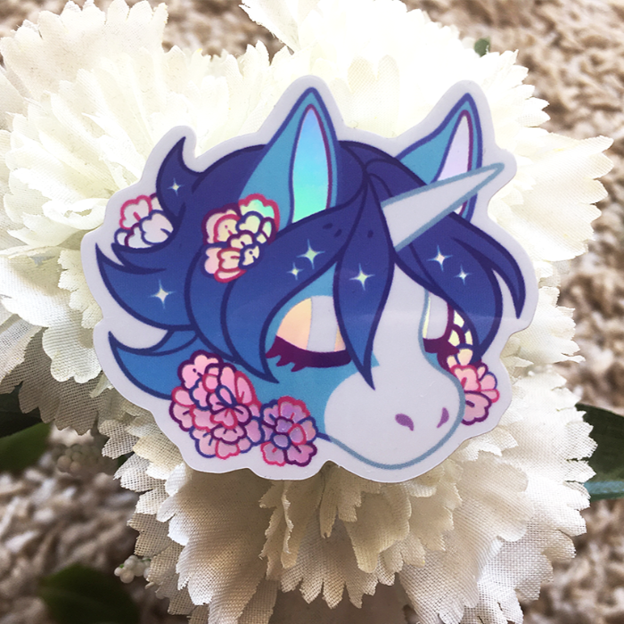 Holo vinyl sticker (ACNH Julian)