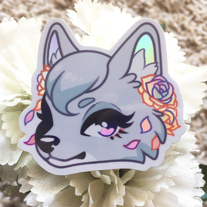 Holo vinyl sticker (ACNH Whitney)