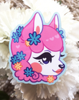 Floral Crossing vinyl sticker (ACNH Reese)