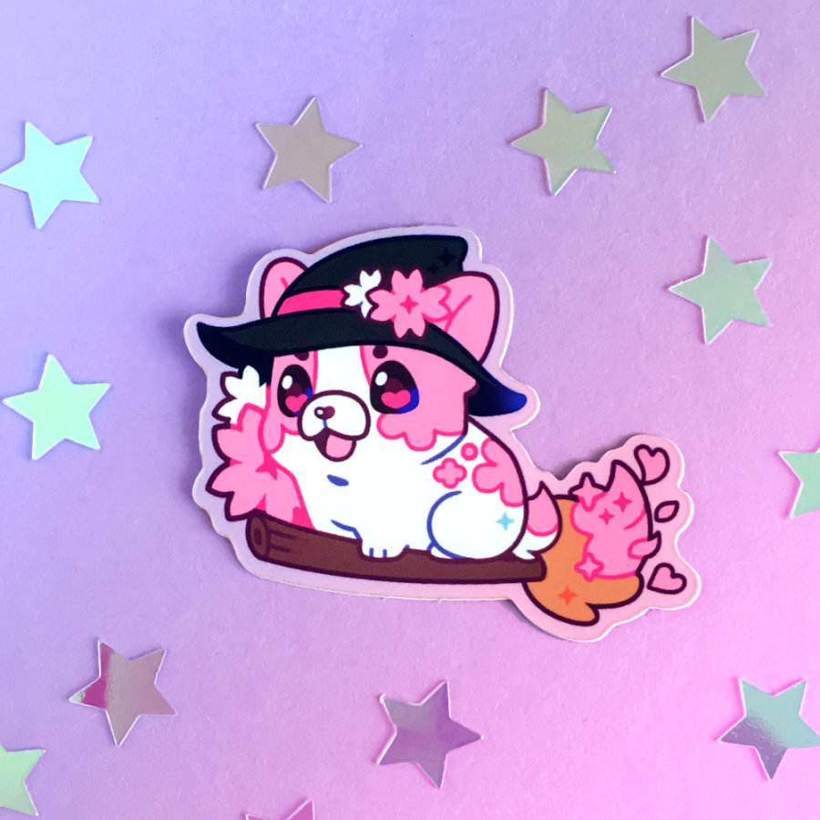 Witch Blossom Vinyl Sticker