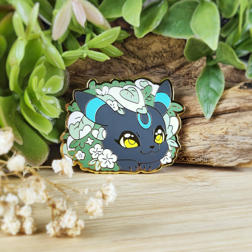 Peek-a-Boo! ♡ Moonflower Enamel Pin – Swamphy