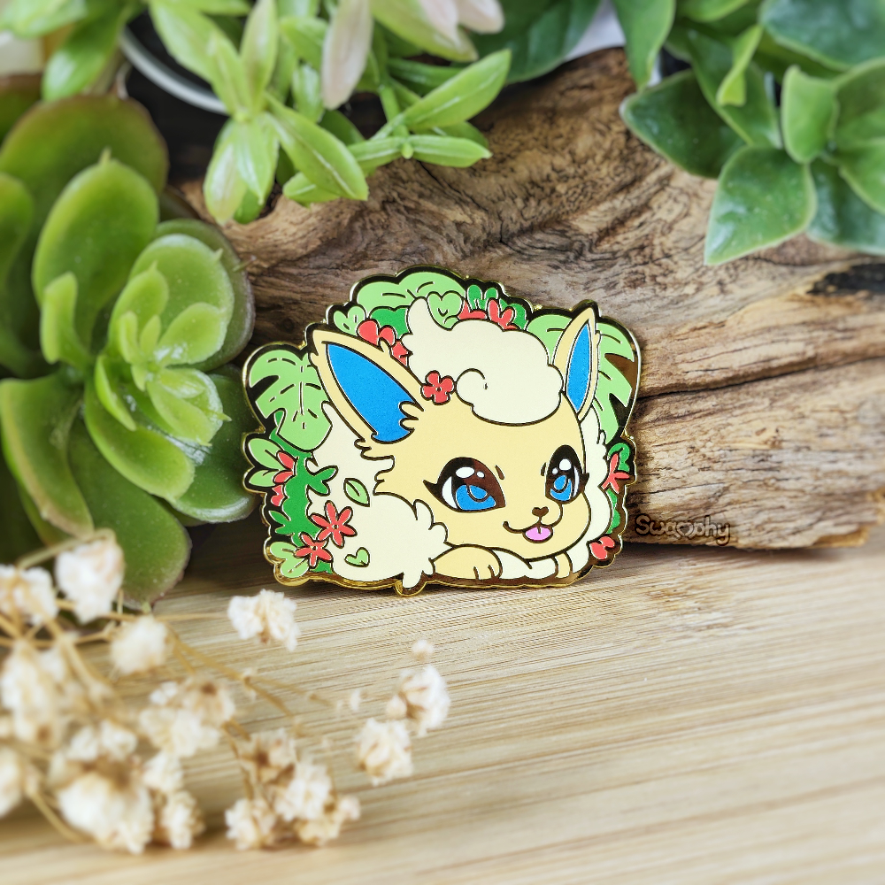 Peek-a-Boo! ♡ Hibiscus Enamel Pin
