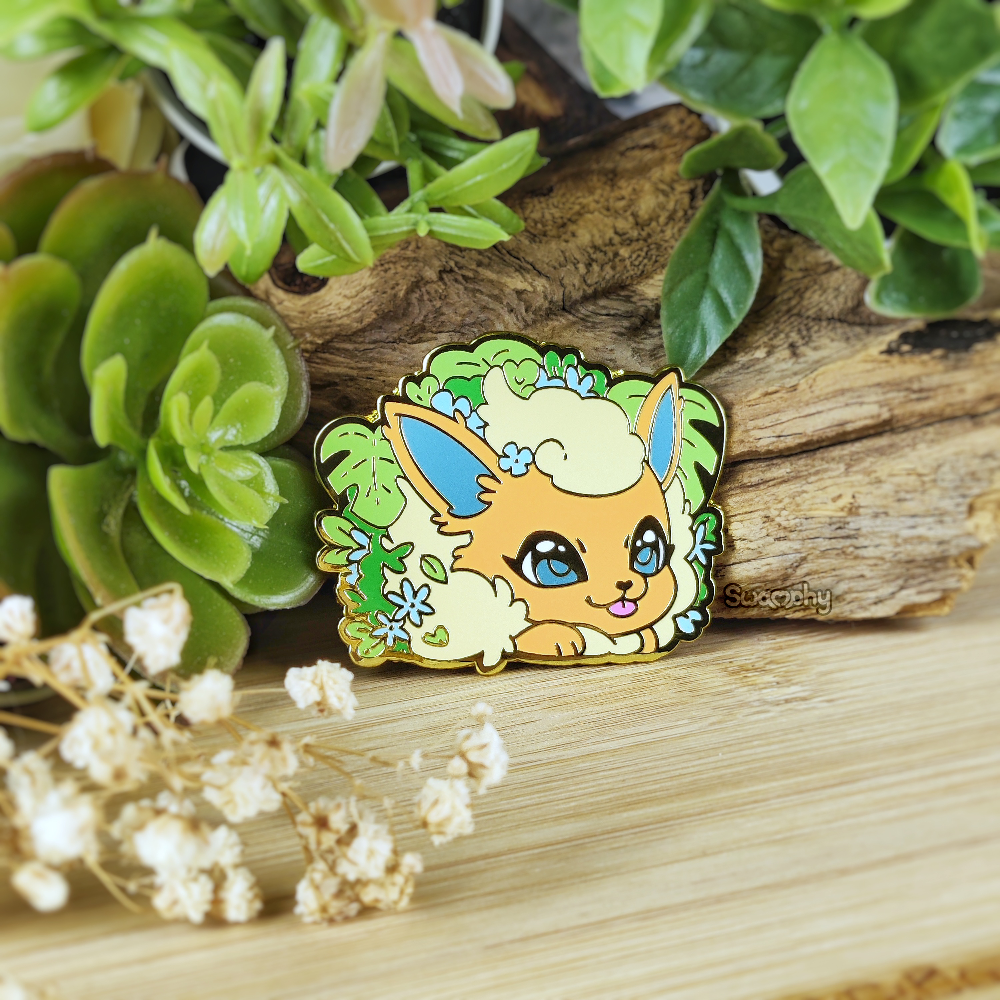 Peek-a-Boo! ♡ Hibiscus Enamel Pin