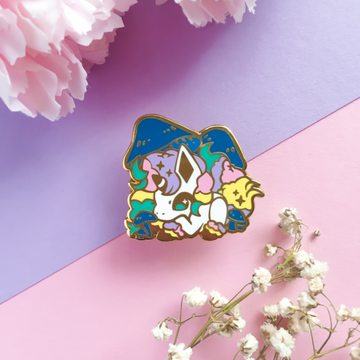 Fairy Pony (Galarian Ponyta) hard enamel pin with dreamy, magical colors