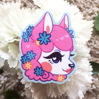 Floral Crossing vinyl sticker (ACNH Reese)