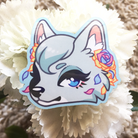 Floral Crossing vinyl sticker (ACNH Whitney)